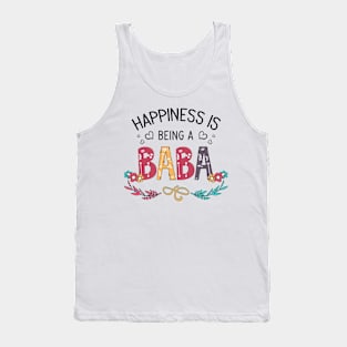 Happiness Is Being A Baba Wildflowers Valentines Mothers Day Tank Top